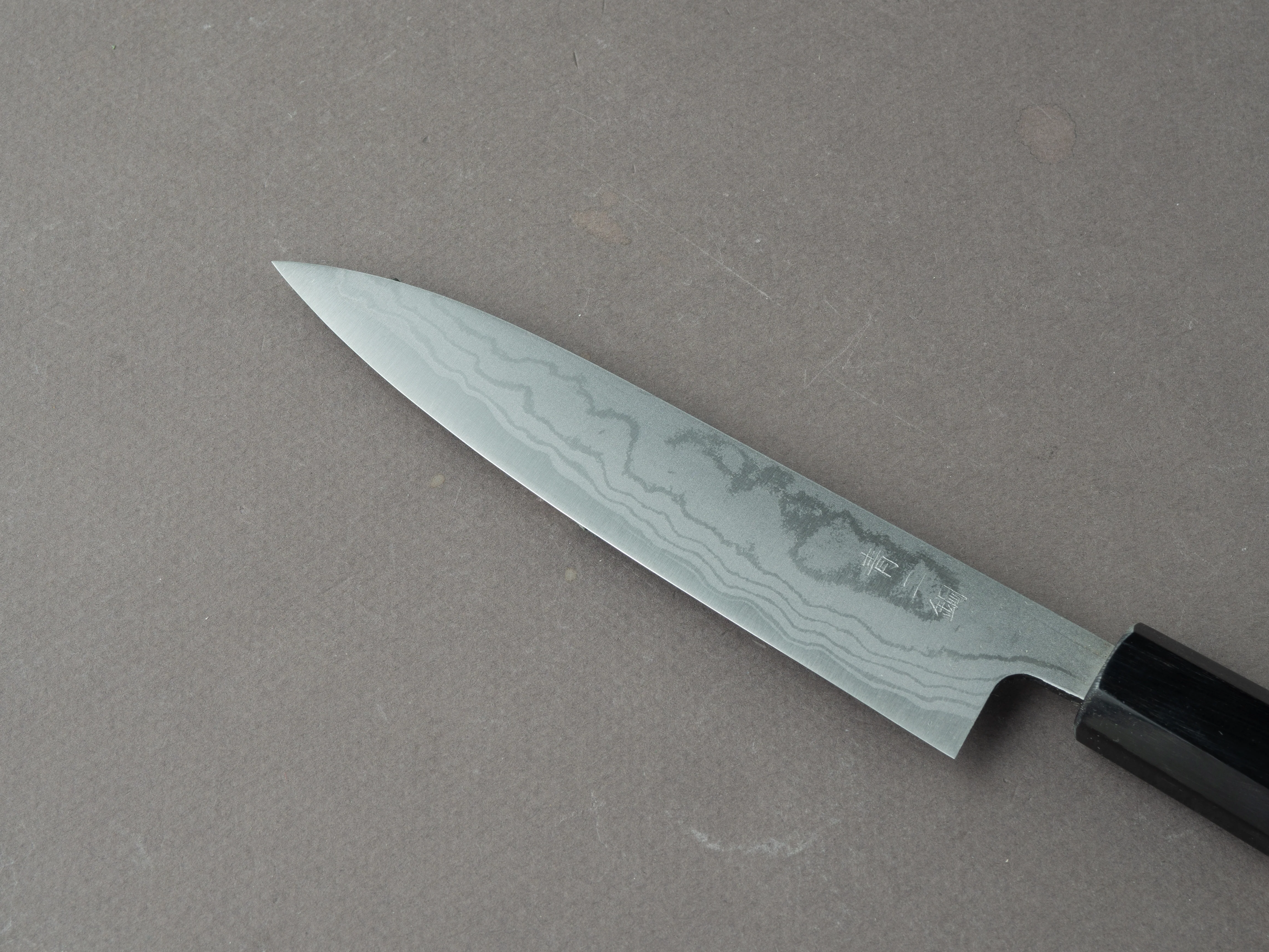 Hitohira - GR - Blue #2 - Damascus - 135mm - Petty - Ho Wood Handle - Image 3