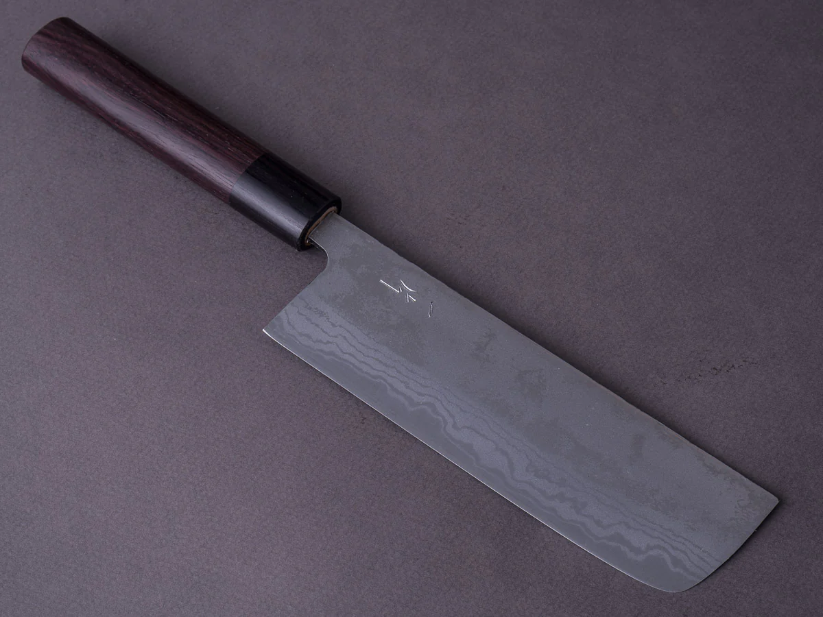 Hitohira - GR - Blue #2 Damascus - 150mm Nakiri - Rosewood Handle