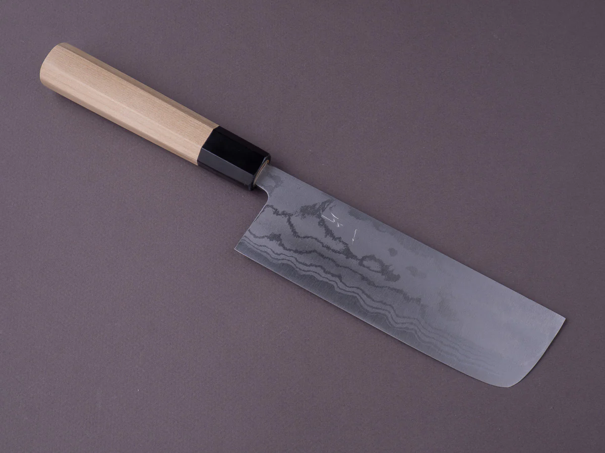 Hitohira - GR - Blue #2 - Damascus - Nakiri - 165mm - Magnolia Handle