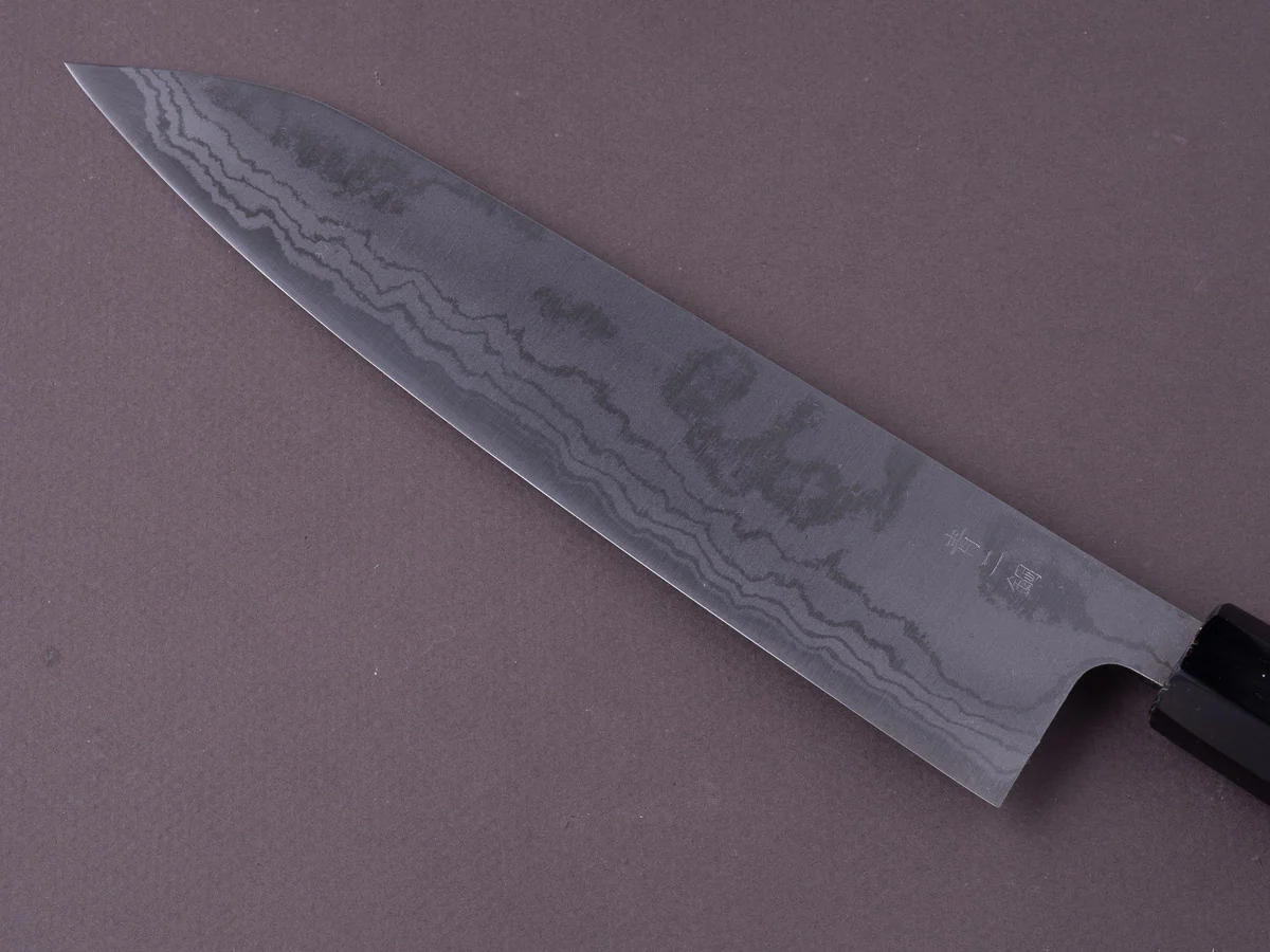 Hitohira - GR - Blue #2 Damascus - 210mm Gyuto - Magnolia Handle - Image 4