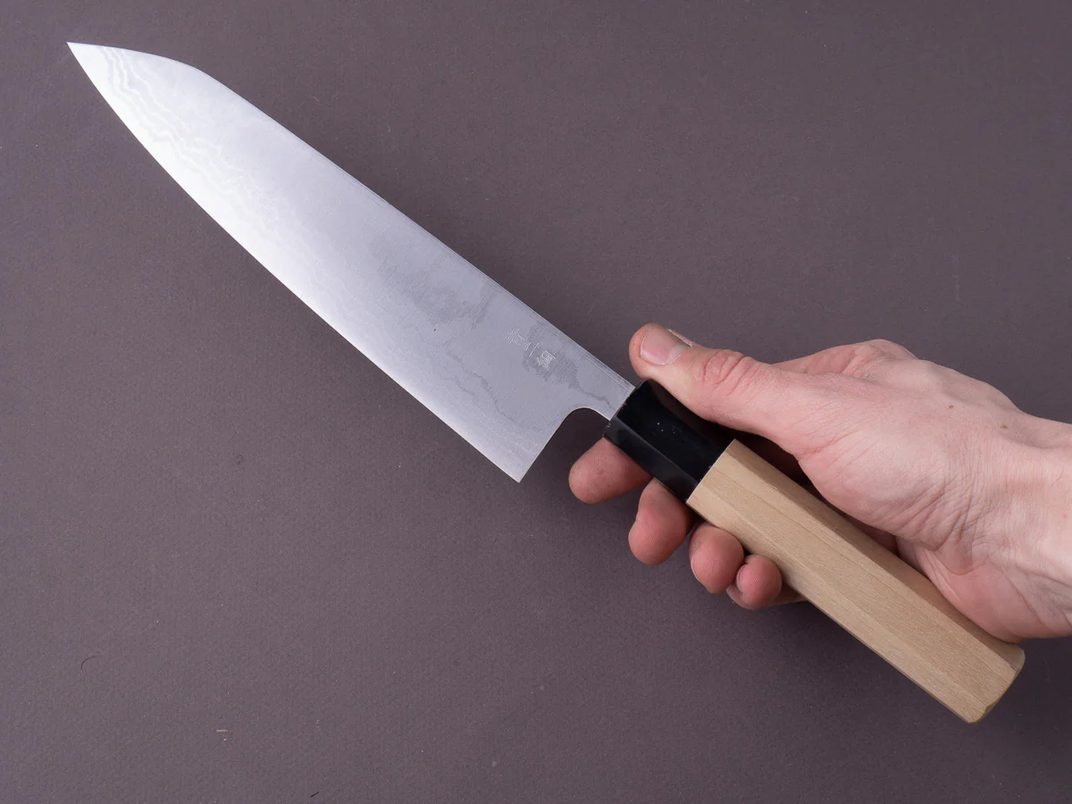 Hitohira - GR - Blue #2 Damascus - 210mm Gyuto - Magnolia Handle - Image 6