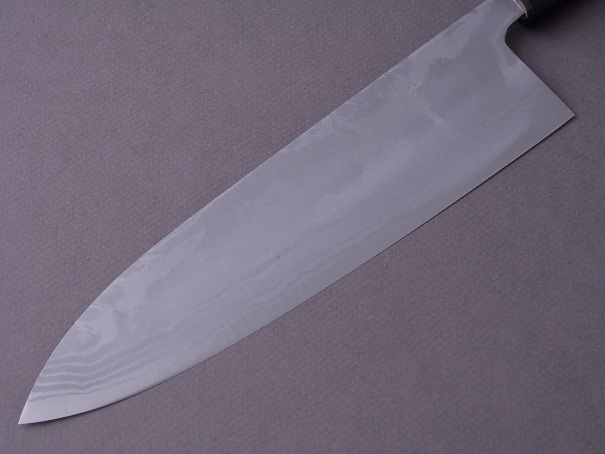 Hitohira - GR - Blue #2 Damascus - 210mm Gyuto - Rosewood Handle - Image 10