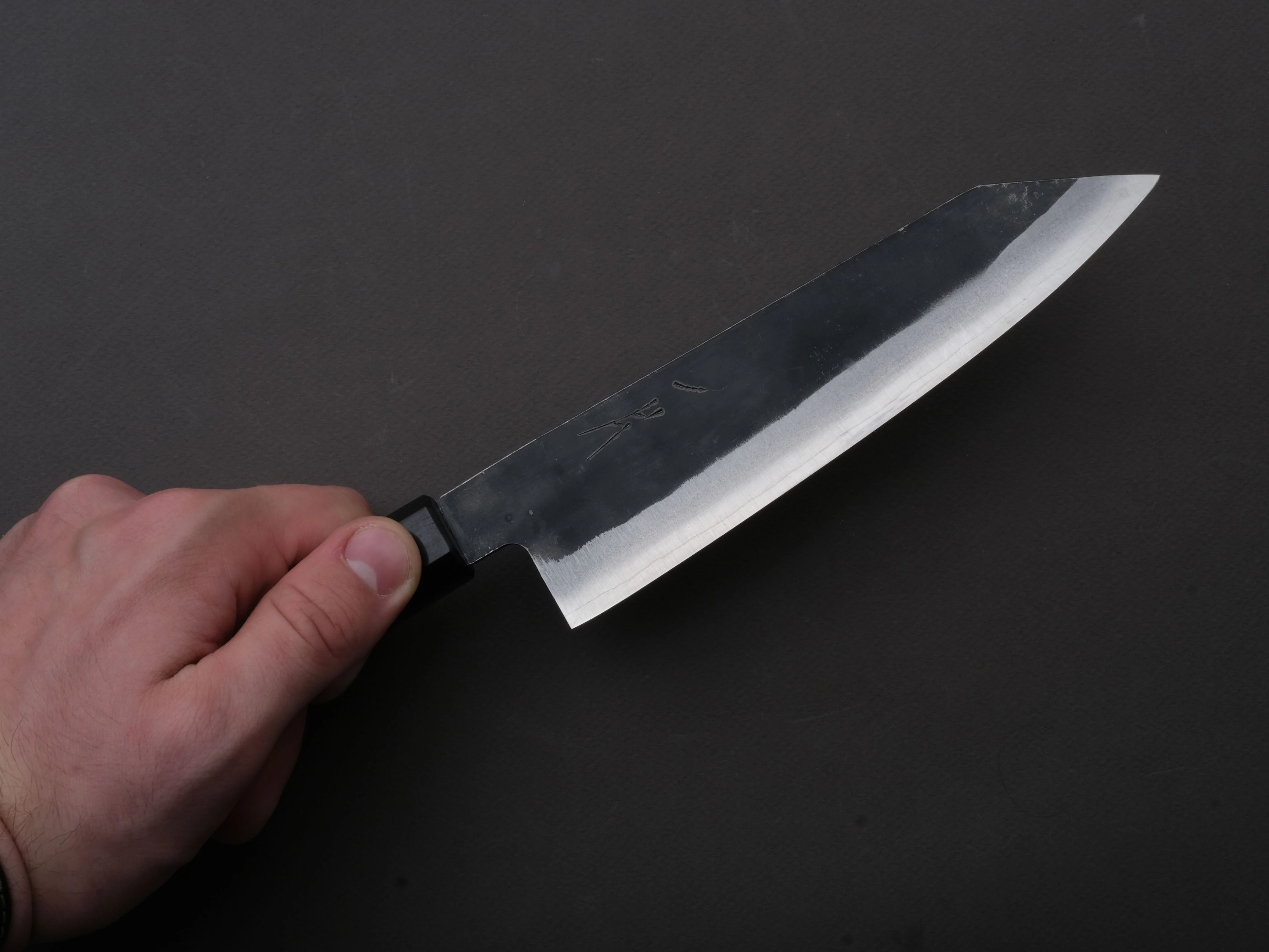 Hitohira - Harima - Blue Super Stainless Clad - Bunka - 180mm - Walnut Handle - Image 3