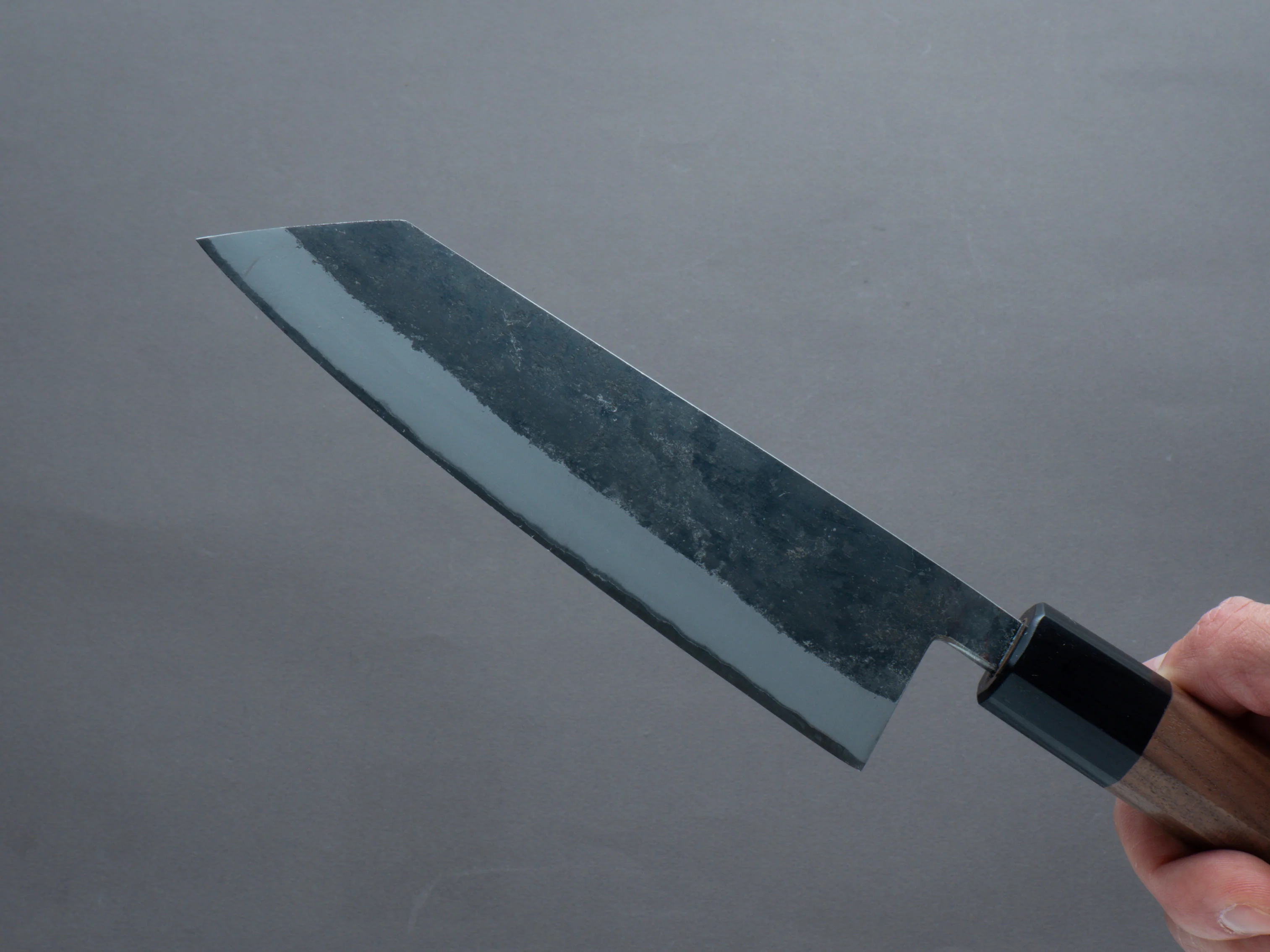 Hitohira - Harima Forged - Blue #2- Stainless Clad - Kurouchi - 165mm - Bunka - Walnut Handle - Image 3