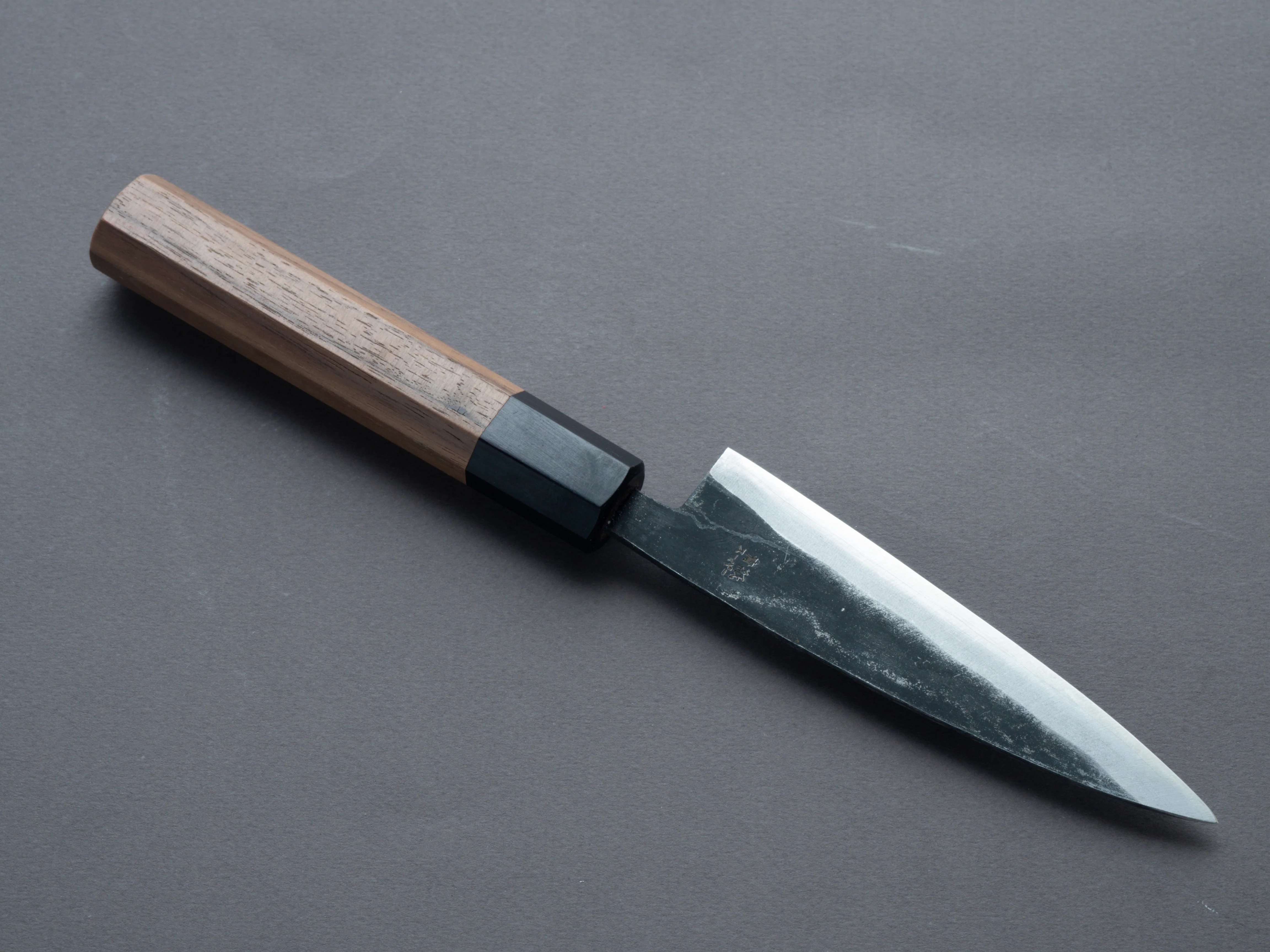 Hitohira - Harima - Super Blue - Stainless Clad - Kurouchi - 120mm Petty - Walnut Handle - Image 2