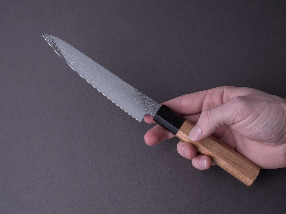 Hitohira - HG - Damascus - 150mm Petty - Cherry Wood Handle - Image 6