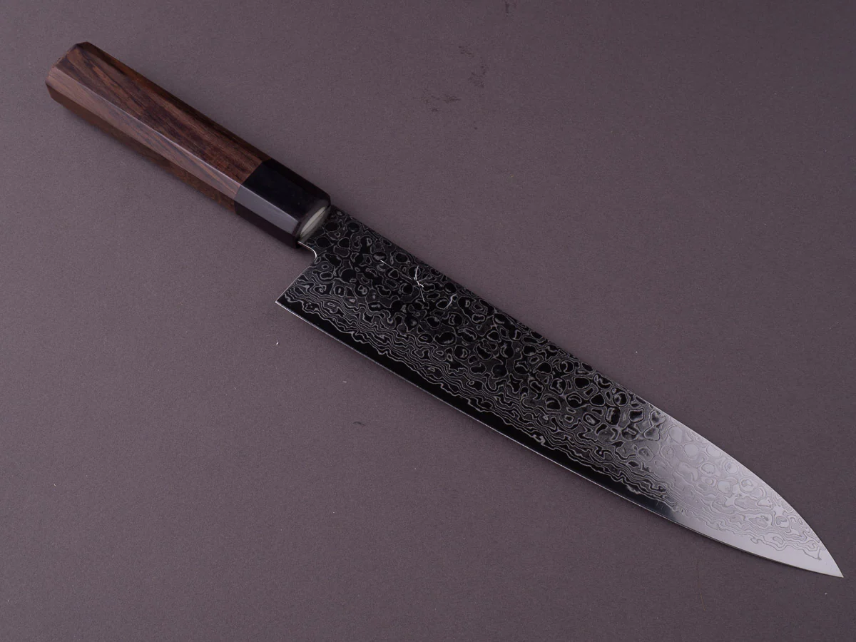Hitohira - HG - Damascus - 210mm Gyuto - Original Wood Handle