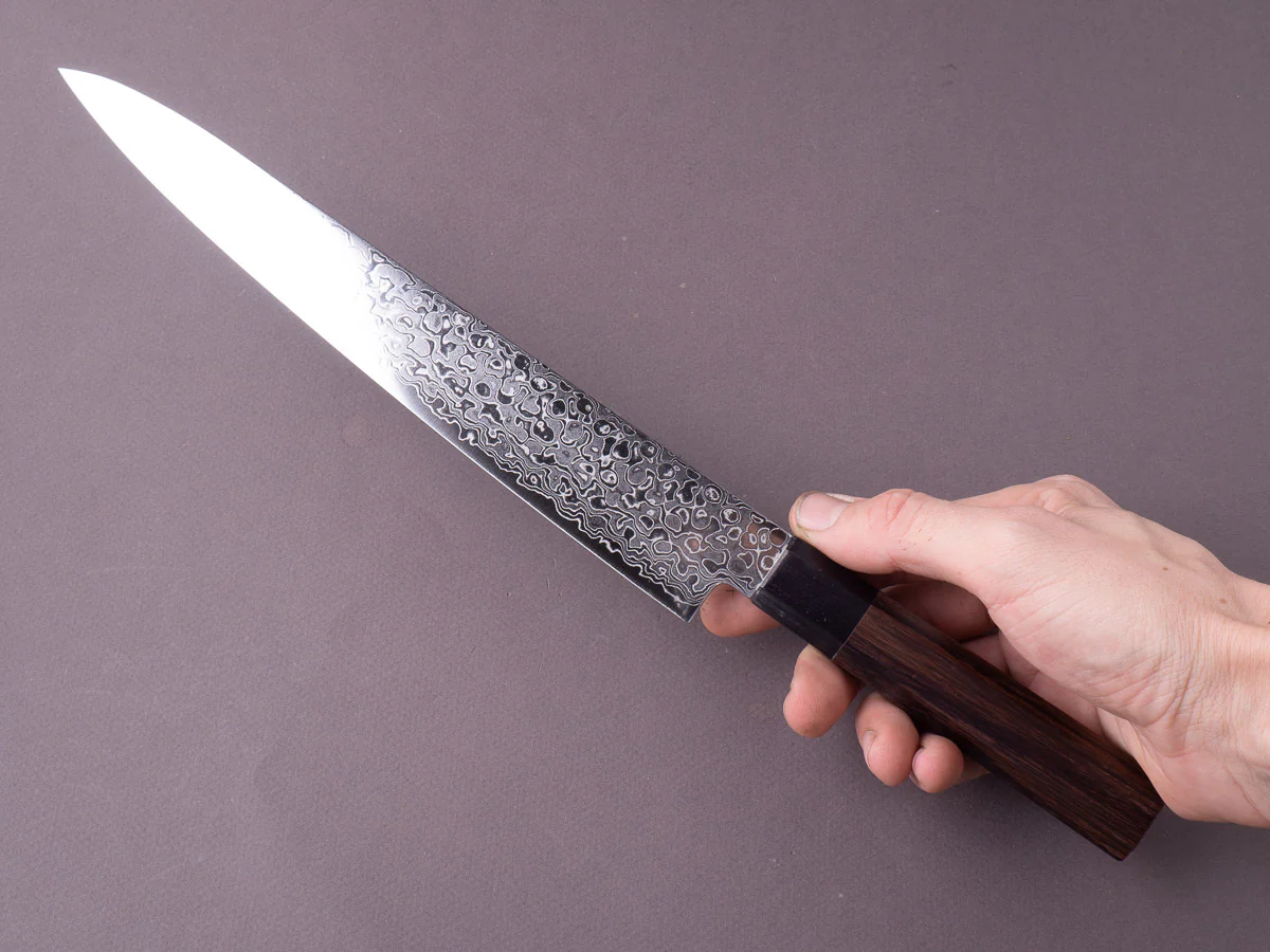 Hitohira - HG - Damascus - 240mm Sujihiki - Original Wood Handle - Image 6