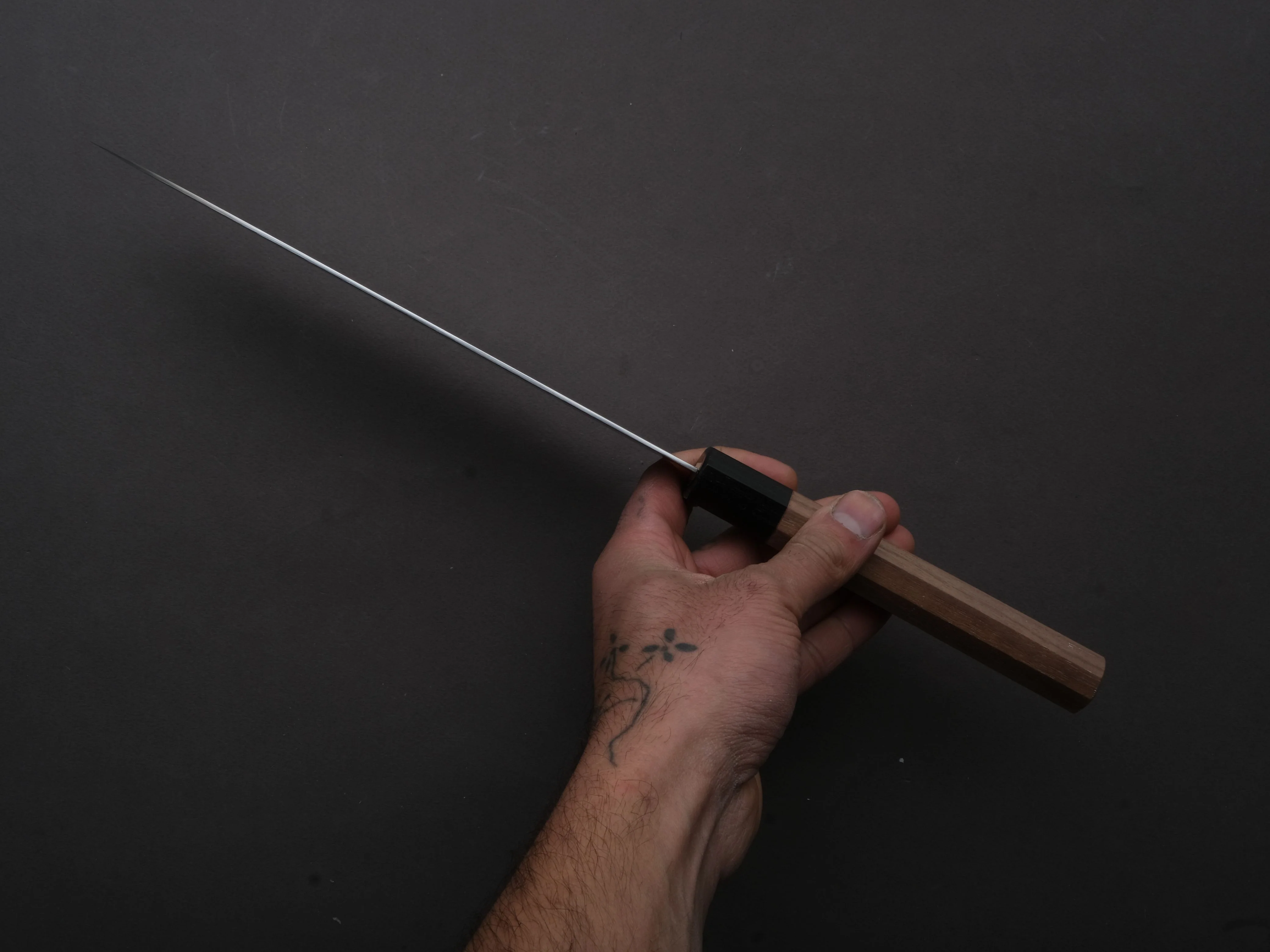 Hitohira - HG - Damascus - Gyuto - 210mm - Walnut Handle - Image 5
