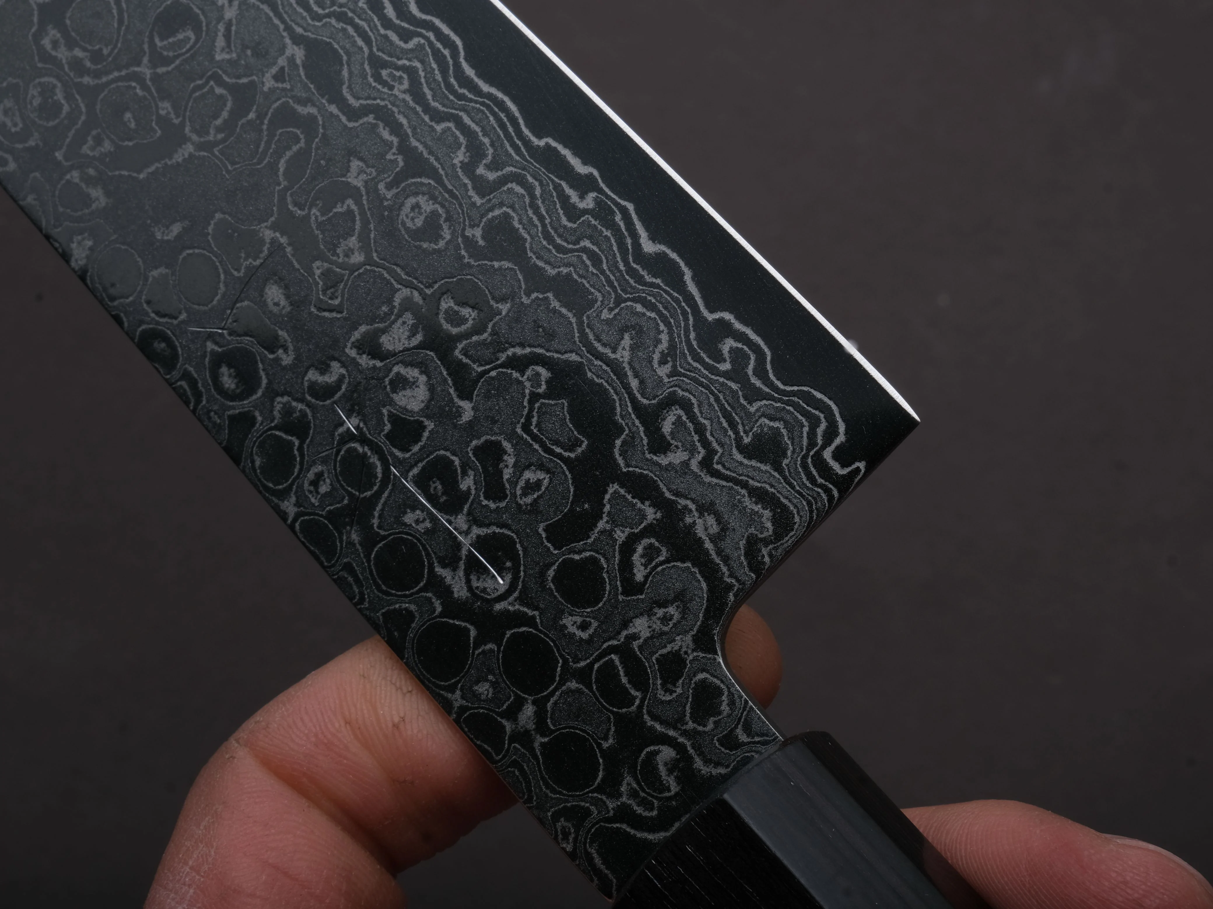 Hitohira - HG - Damascus - Gyuto - 210mm - Walnut Handle - Image 7