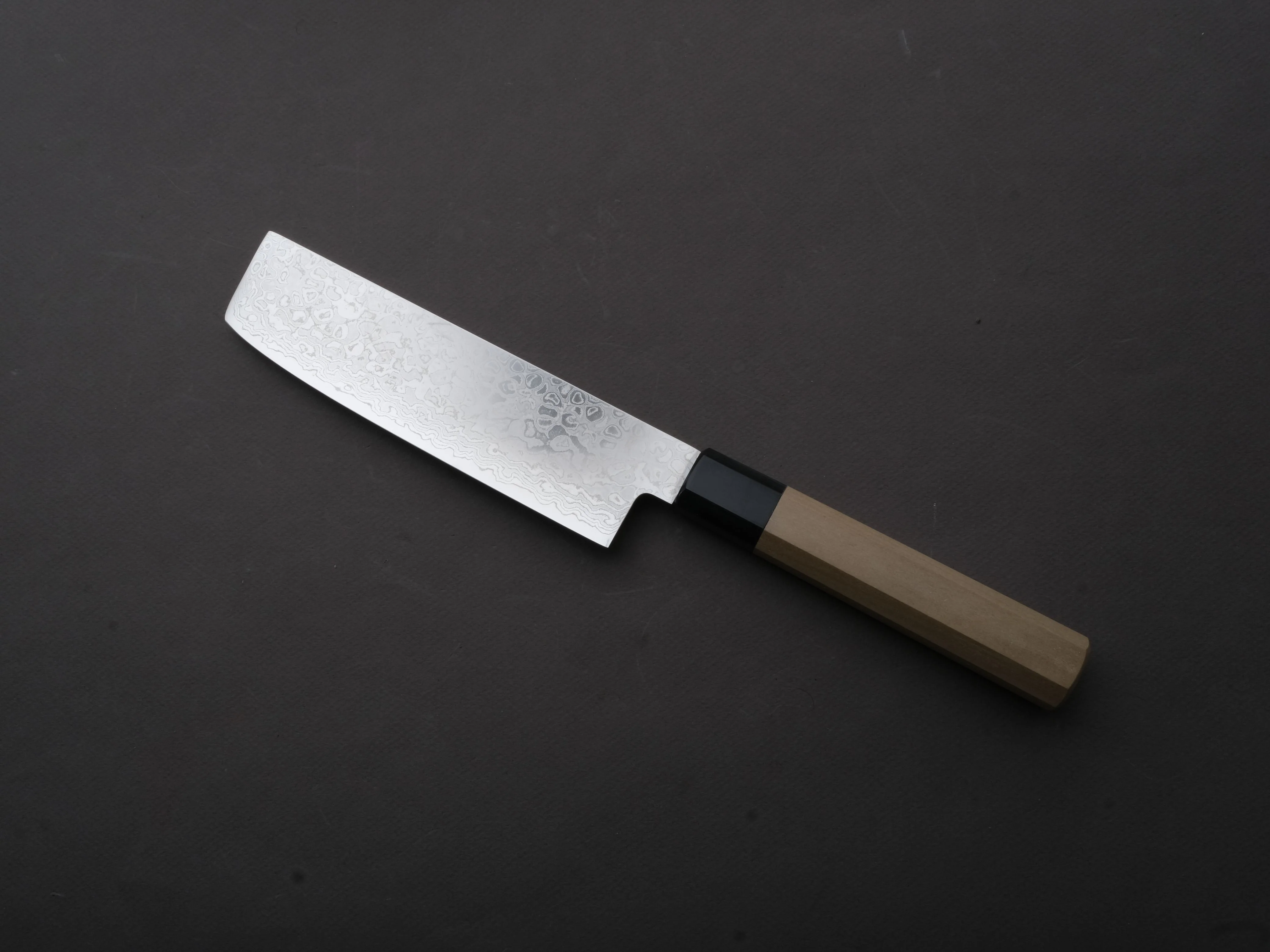 Hitohira - HG - Damascus - Nakiri - Magnolia Wood Handle - Image 2