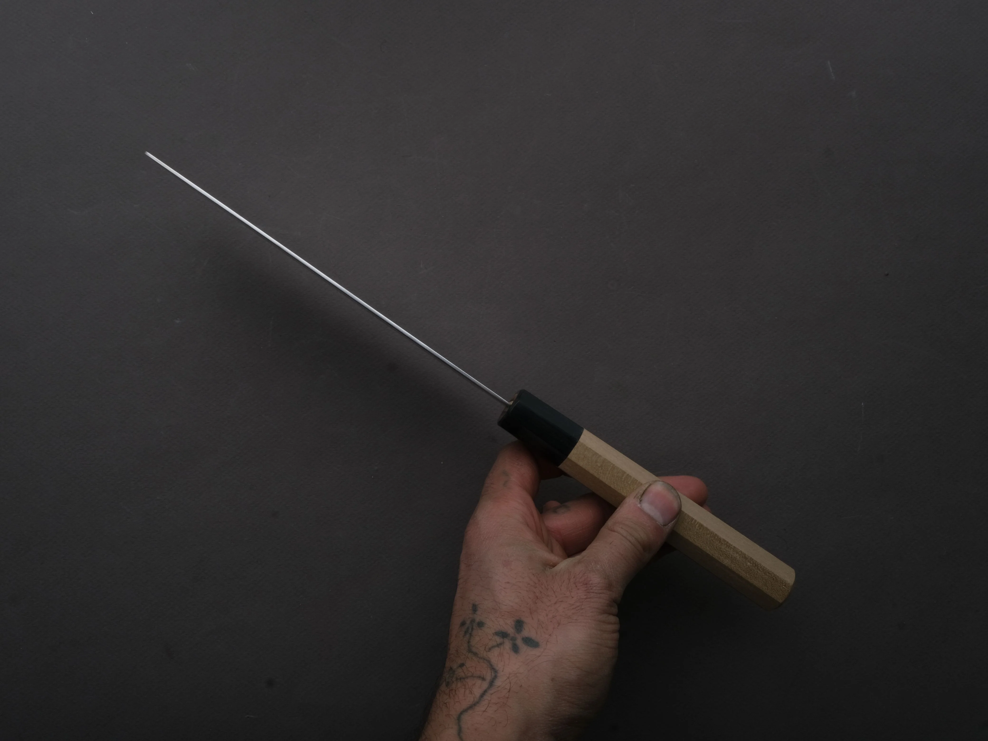 Hitohira - HG - Damascus - Nakiri - Magnolia Wood Handle - Image 5