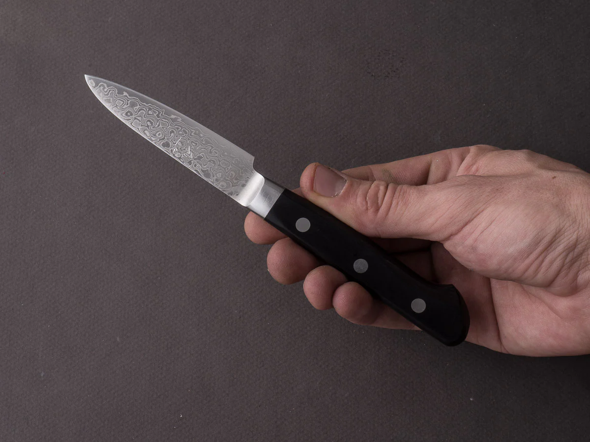 Hitohira - HG - Damascus - 80mm Paring Knife - Western Handle - Image 8