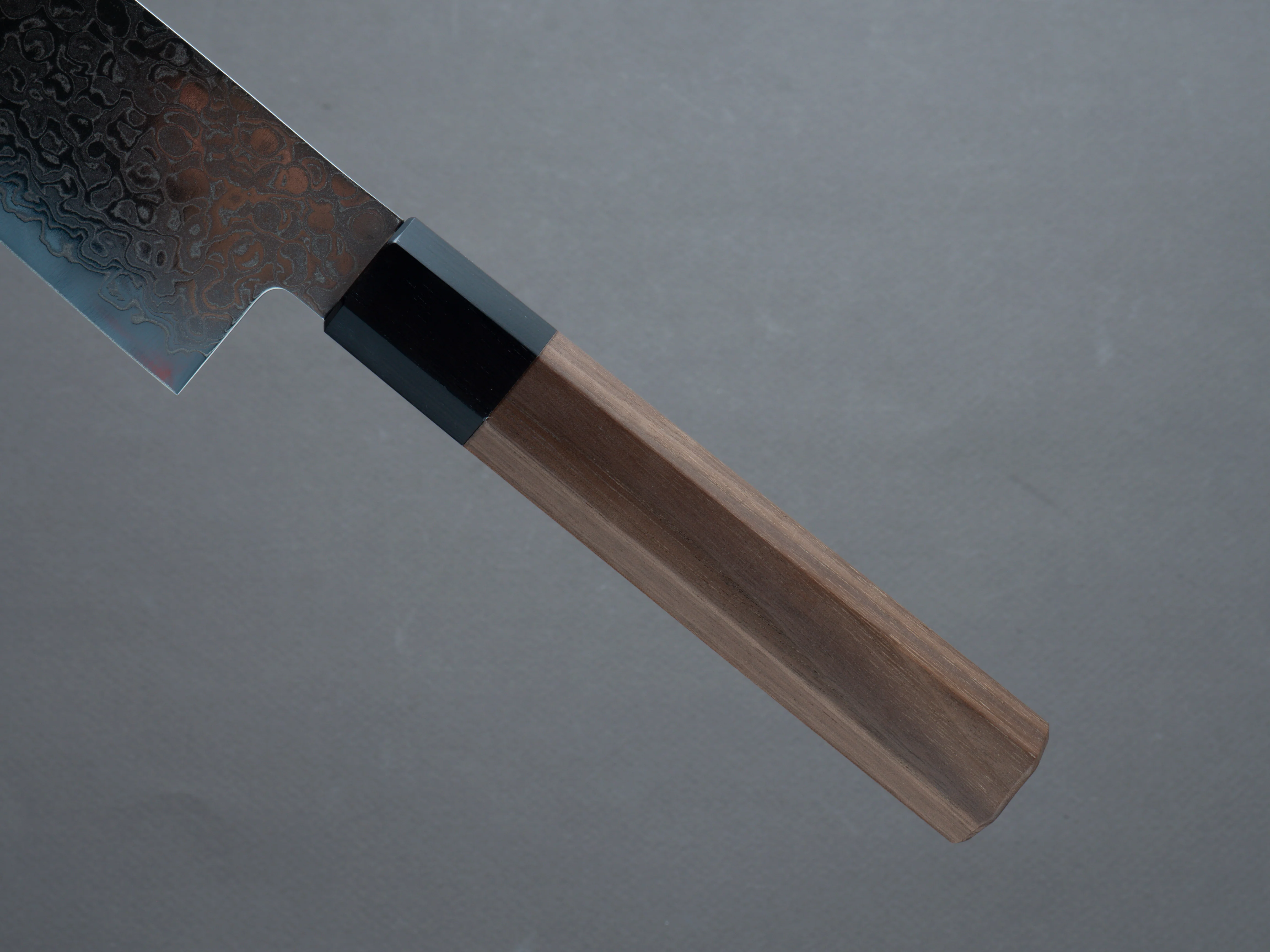 Hitohira - HG - Damascus - Santoku - 180mm - Walnut Handle - Image 5