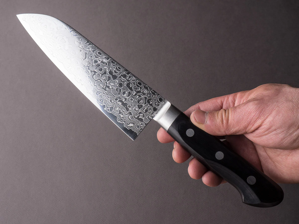 Hitohira - HG - Damascus - Santoku - Western Handle - Image 5