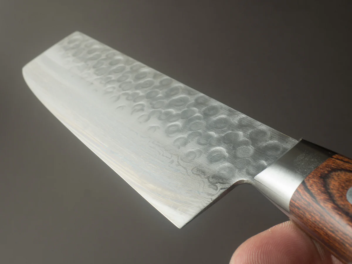 Hitohira - HG - Tsuchime Damascus - 160mm - Nakiri - Western Handle - Image 10