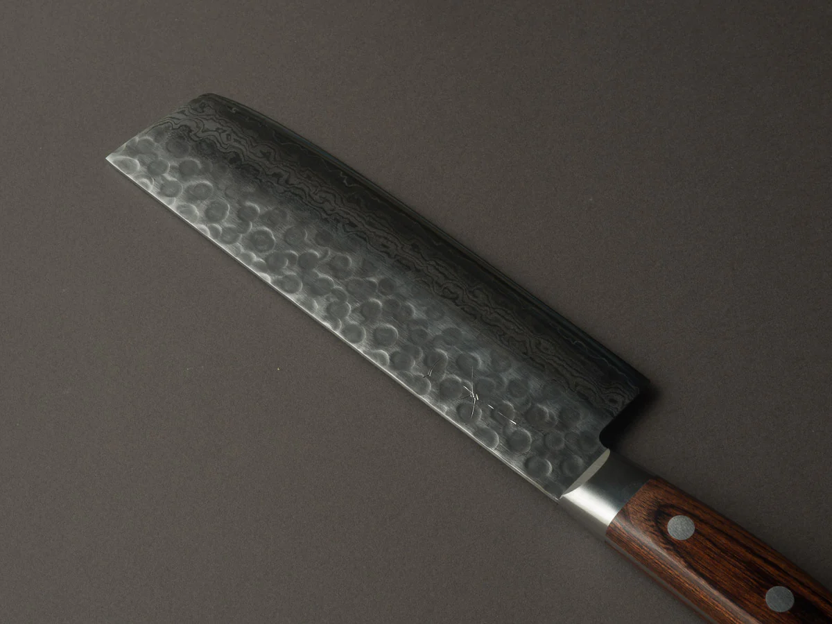 Hitohira - HG - Tsuchime Damascus - 160mm - Nakiri - Western Handle - Image 2