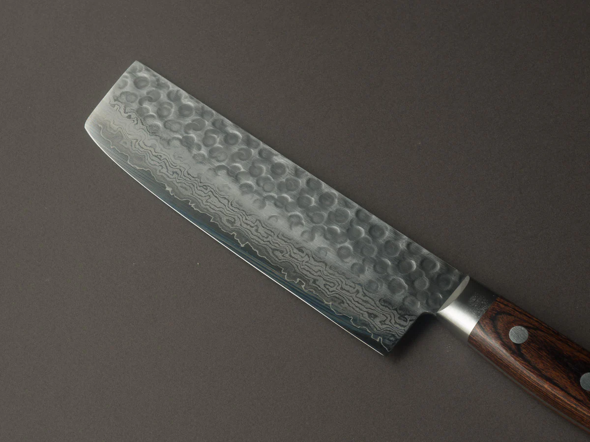 Hitohira - HG - Tsuchime Damascus - 160mm - Nakiri - Western Handle - Image 3