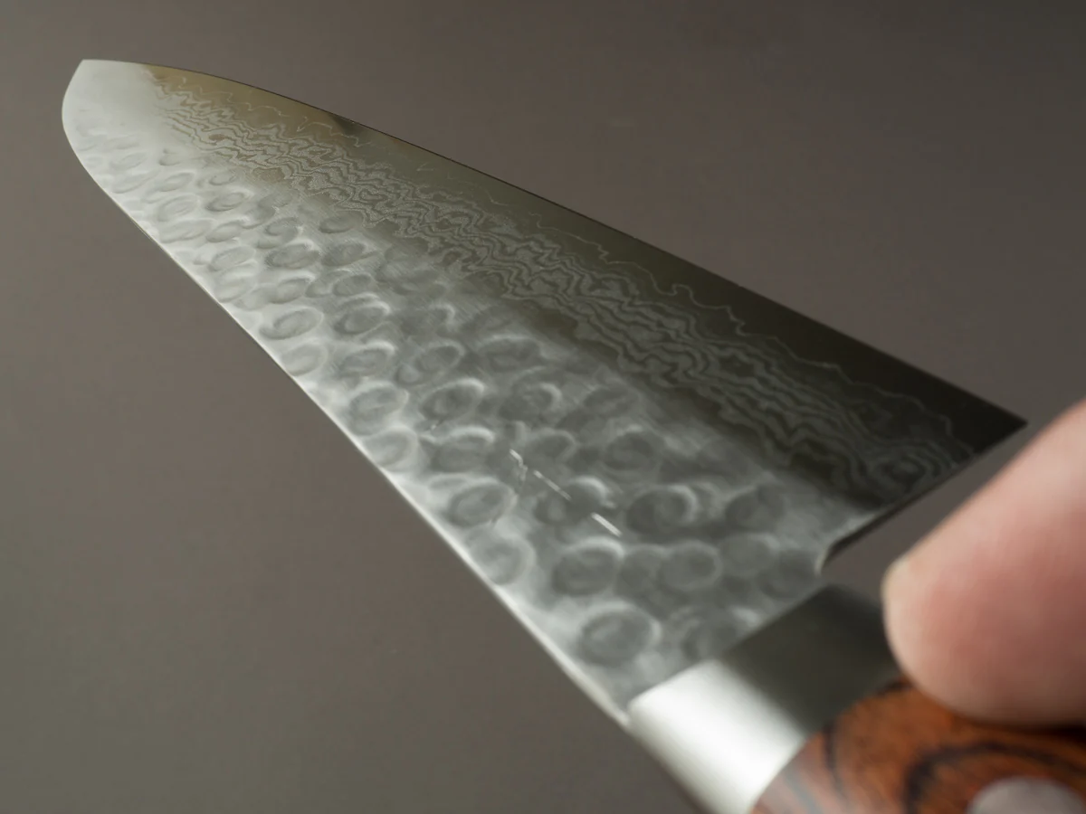 Hitohira - HG - Tsuchime Damascus - 210mm Gyuto - Western Handle - Image 11