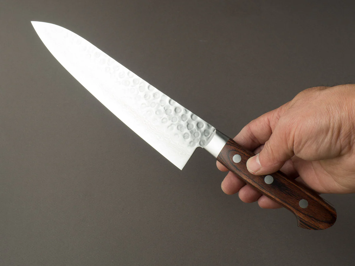 Hitohira - HG - Tsuchime Damascus - 210mm Gyuto - Western Handle - Image 5