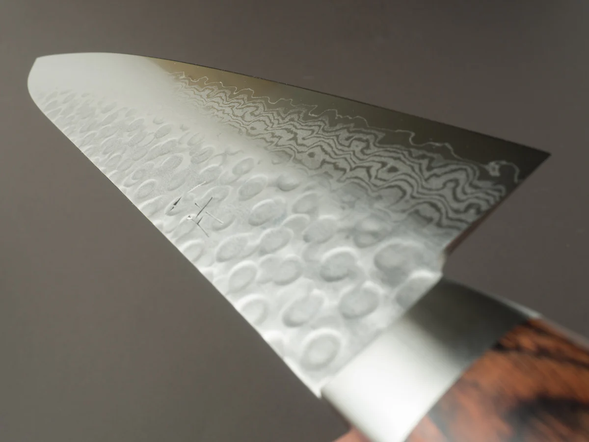 Hitohira - HG - Tsuchime Damascus - 240mm Gyuto - Western Handle - Image 10