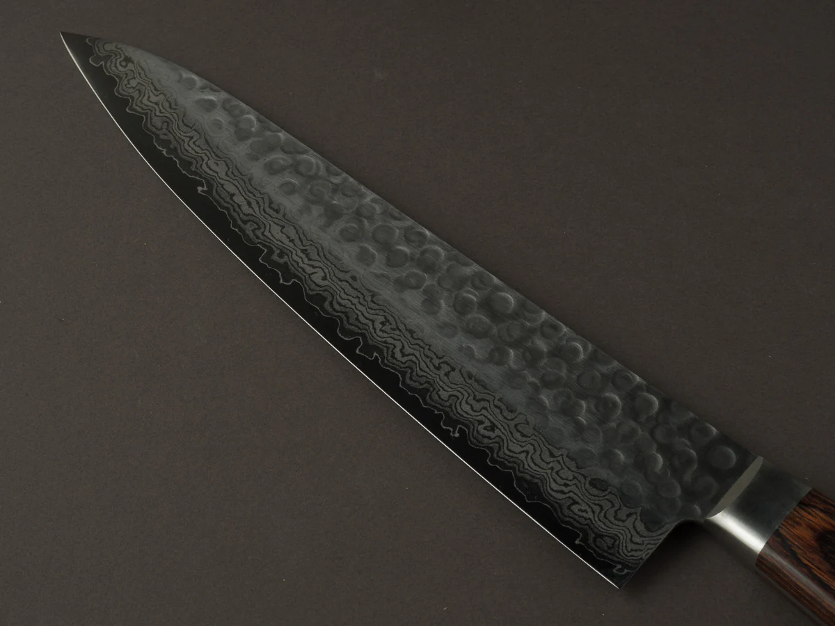 Hitohira - HG - Tsuchime Damascus - 240mm Gyuto - Western Handle - Image 3