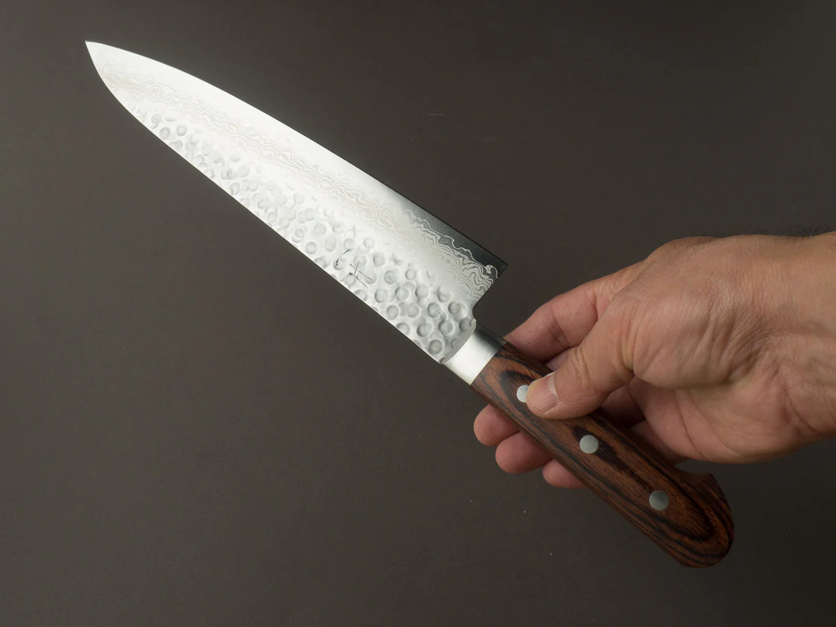 Hitohira - HG - Tsuchime Damascus - 240mm Gyuto - Western Handle - Image 5