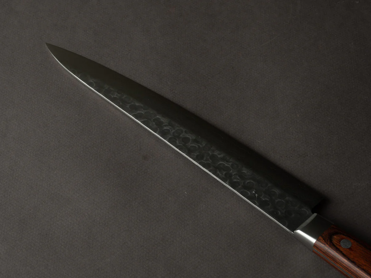 Hitohira - HG - Tsuchime Damascus - 240mm Sujihiki - Western Handle - Image 2