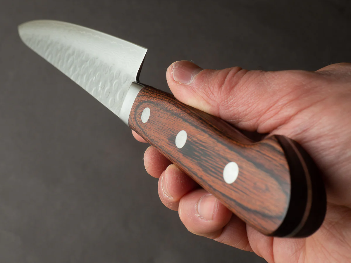 Hitohira - HG - Tsuchime Damascus - 240mm Sujihiki - Western Handle - Image 9
