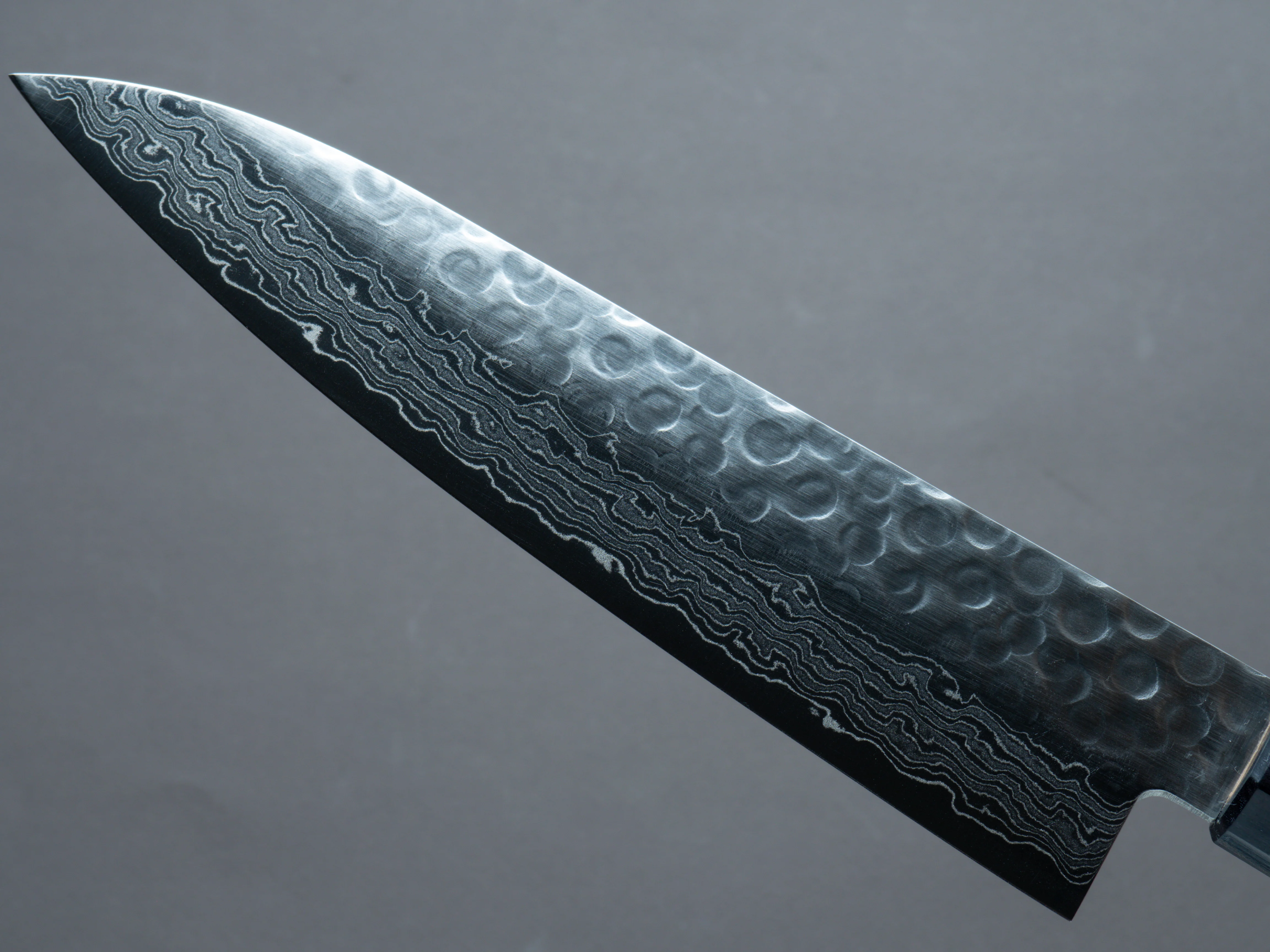 Hitohira - HG - Tsuchime - Damascus - Gyuto - 180mm - Walnut Handle - Image 3