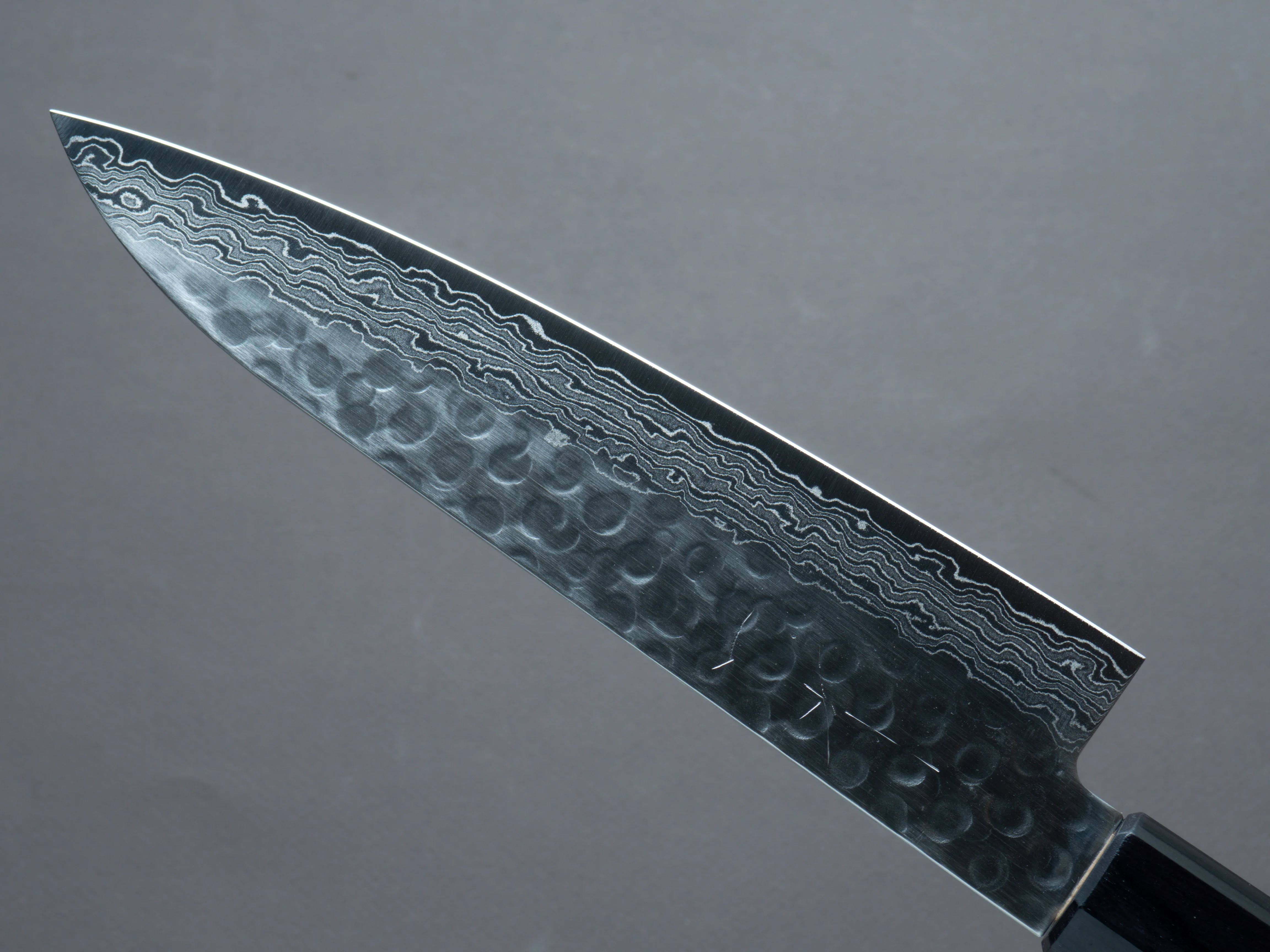 Hitohira - HG - Tsuchime - Damascus - Gyuto - 180mm - Walnut Handle - Image 4