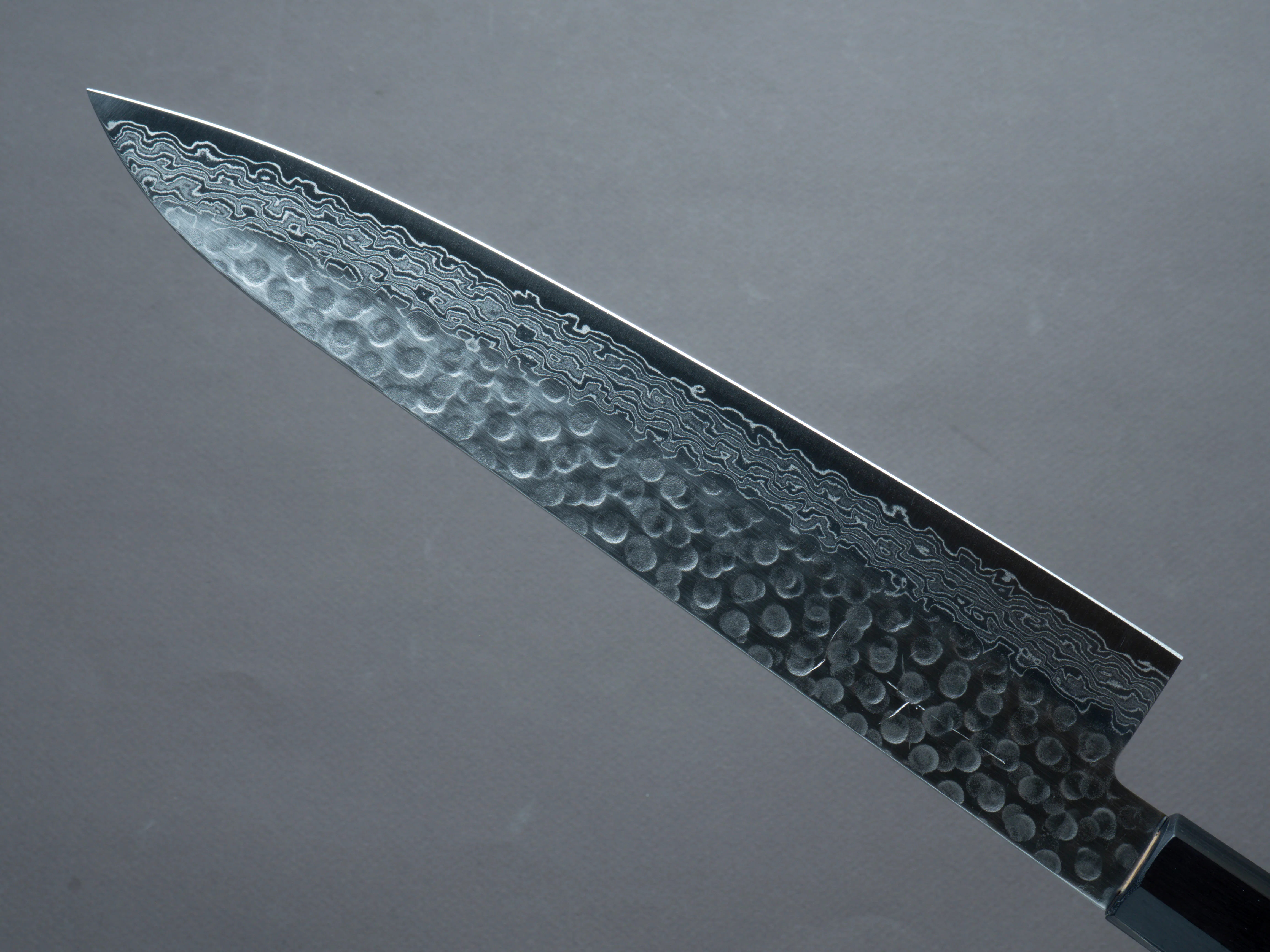 Hitohira - HG - Tsuchime Damascus - Gyuto - 240mm - Walnut Handle - Image 4