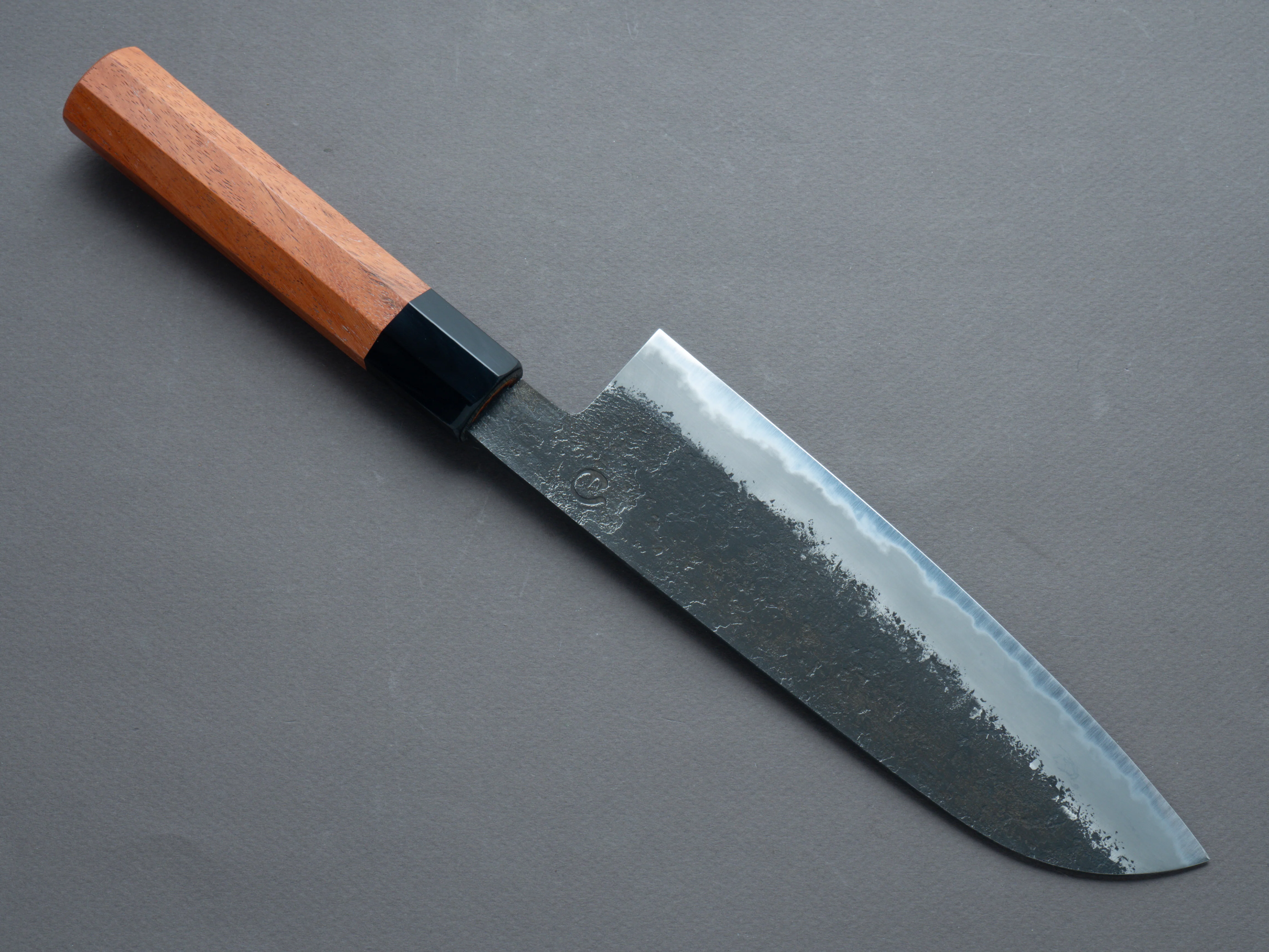 Hitohira - Hinode - Nashiji - White #2 - Santoku 180mm - Quince Handle - Image 2