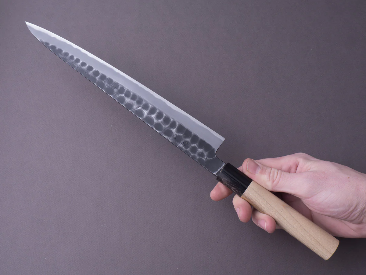 Hitohira - Hinode - White #2 Tsuchime - 270mm Sujihiki - Ho Wood Handle - Image 10