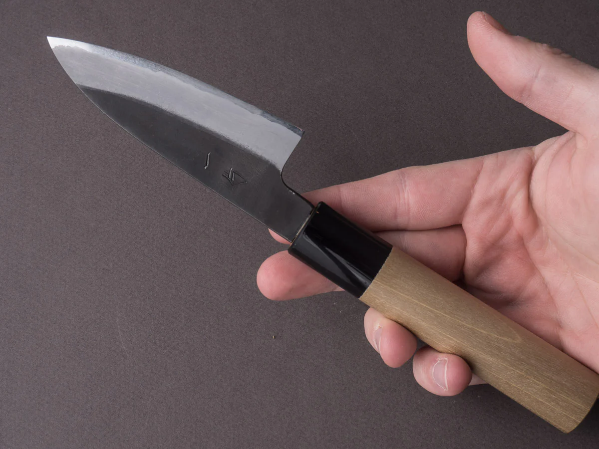 Hitohira - Hinode - White #2 Kurouchi - 90mm Paring - Ho Wood Handle - Image 7