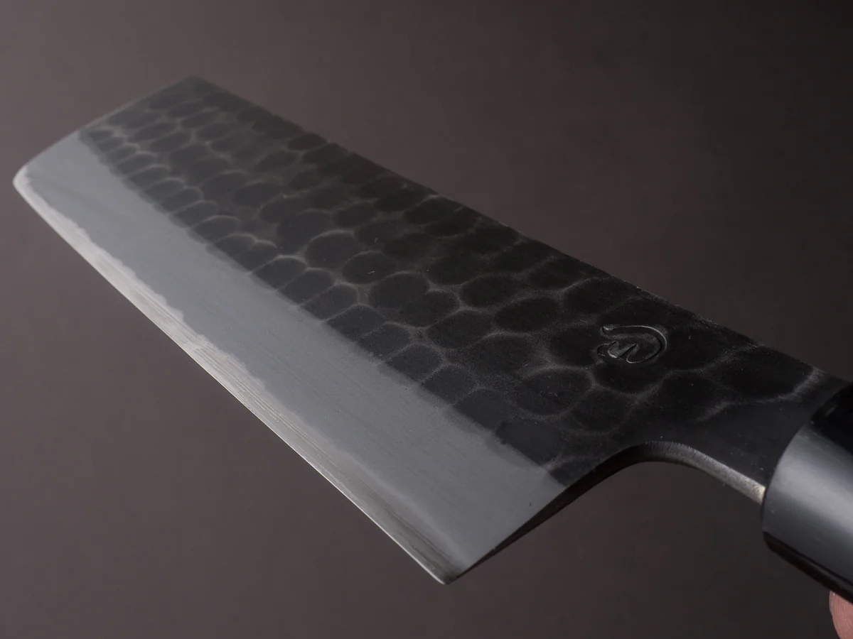 Hitohira - Hinode - White #2 Tsuchime - 165mm Nakiri - Ho Wood Handle - Image 11