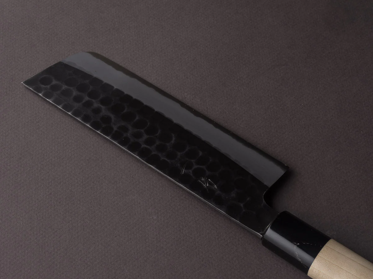 Hitohira - Hinode - White #2 Tsuchime - 165mm Nakiri - Ho Wood Handle - Image 2