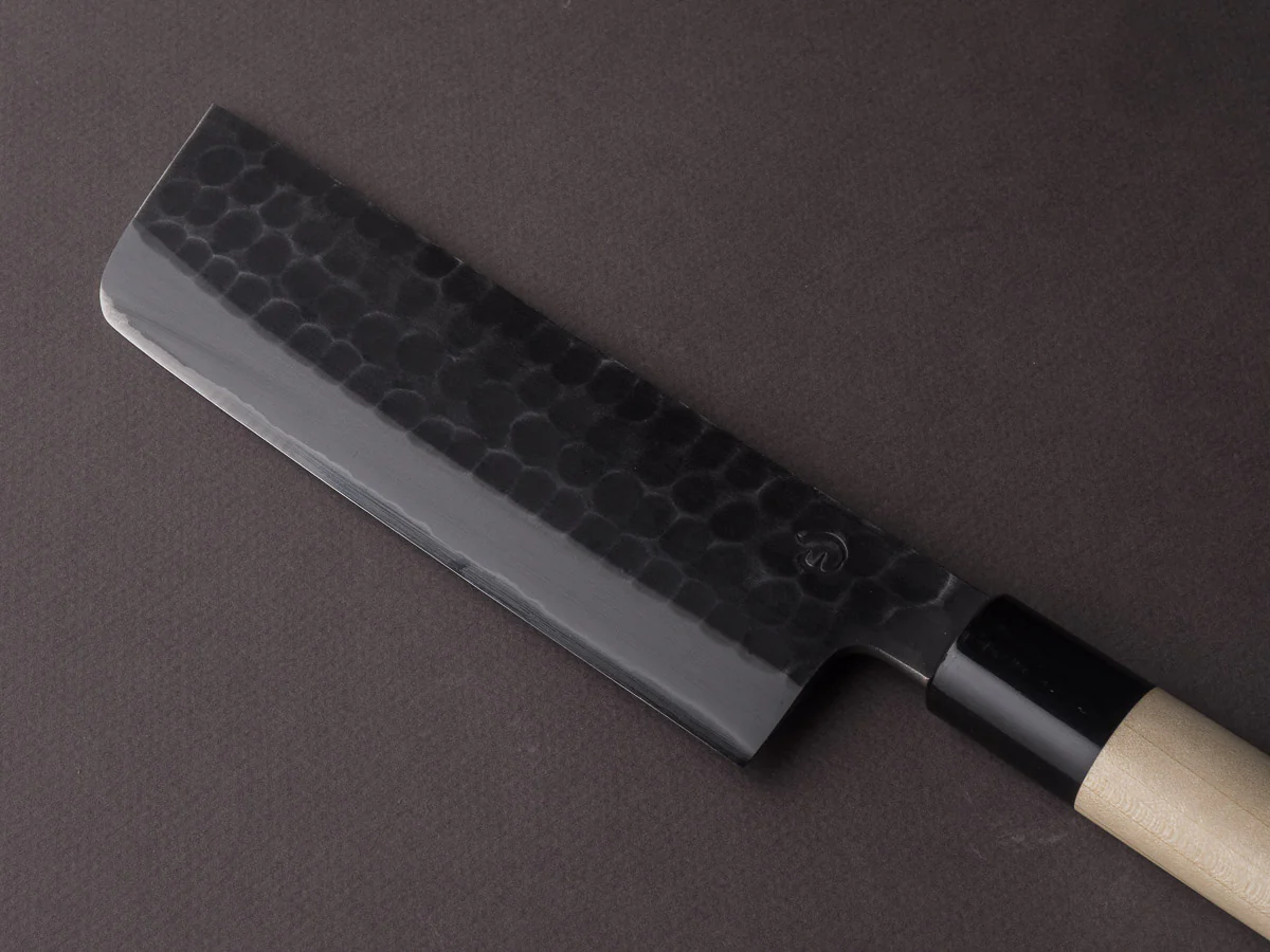 Hitohira - Hinode - White #2 Tsuchime - 165mm Nakiri - Ho Wood Handle - Image 3