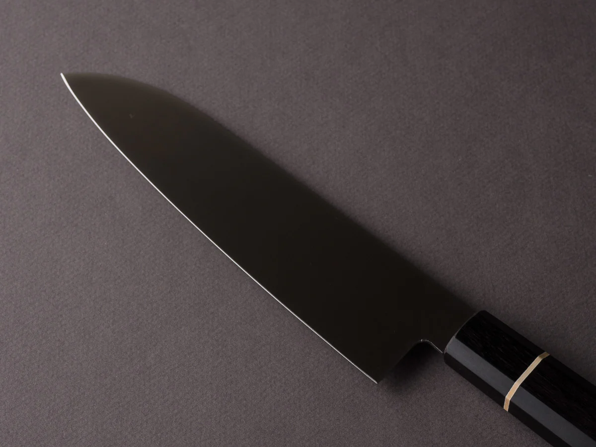 Hitohira - Hiragana - WS - 185mm Santoku - Black Pakka Handle - Image 3
