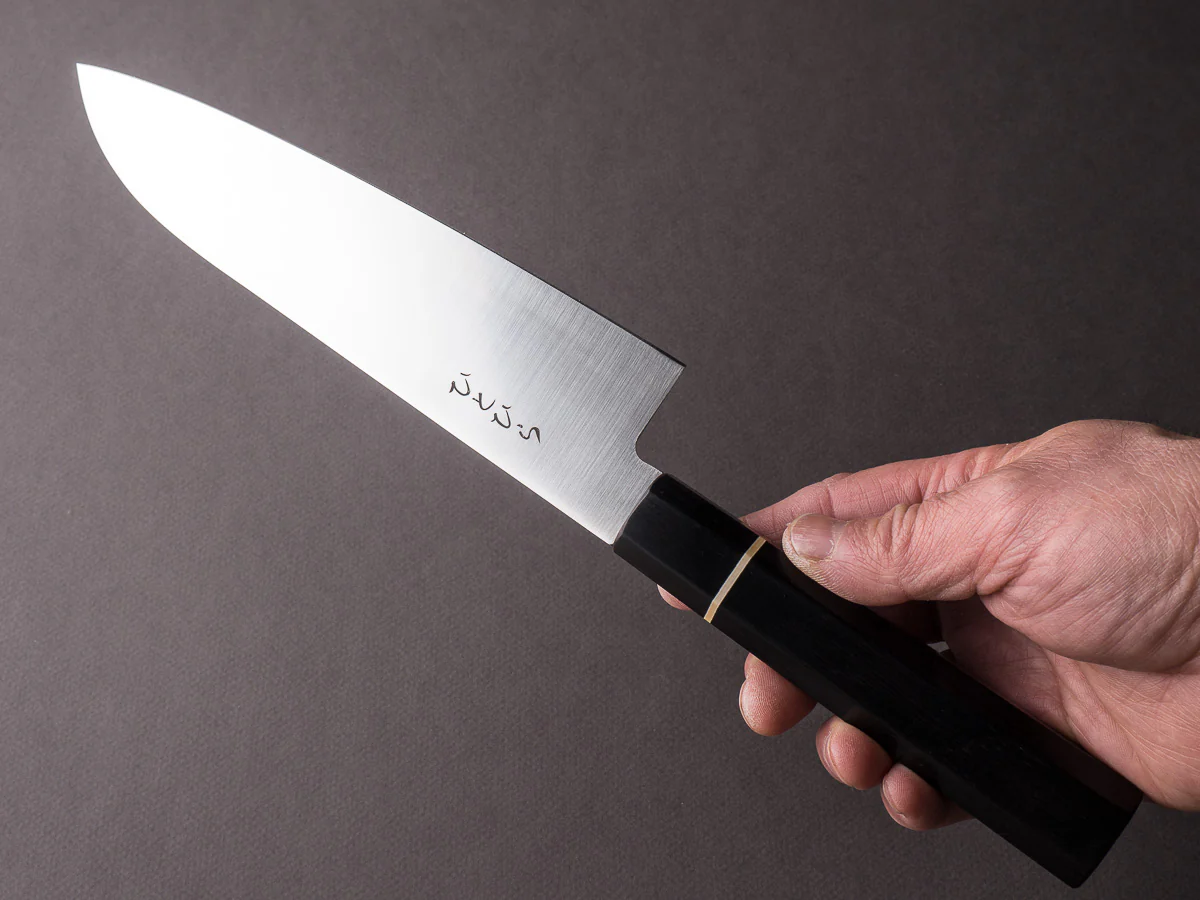 Hitohira - Hiragana - WS - 185mm Santoku - Black Pakka Handle - Image 5