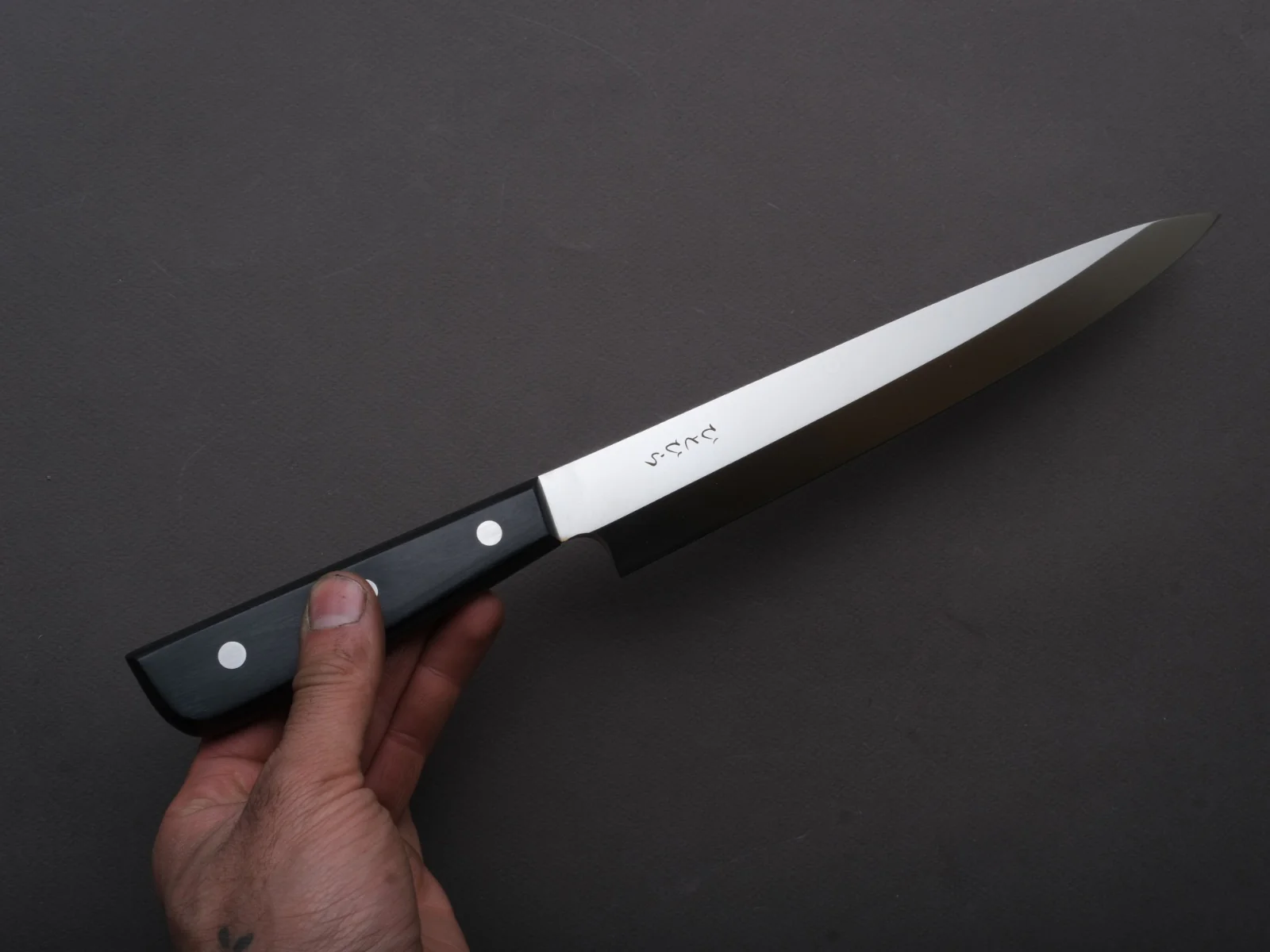Hitohira - Hiragana - Yanagiba - 240mm - Pakka Handle - No Bolster - Image 3