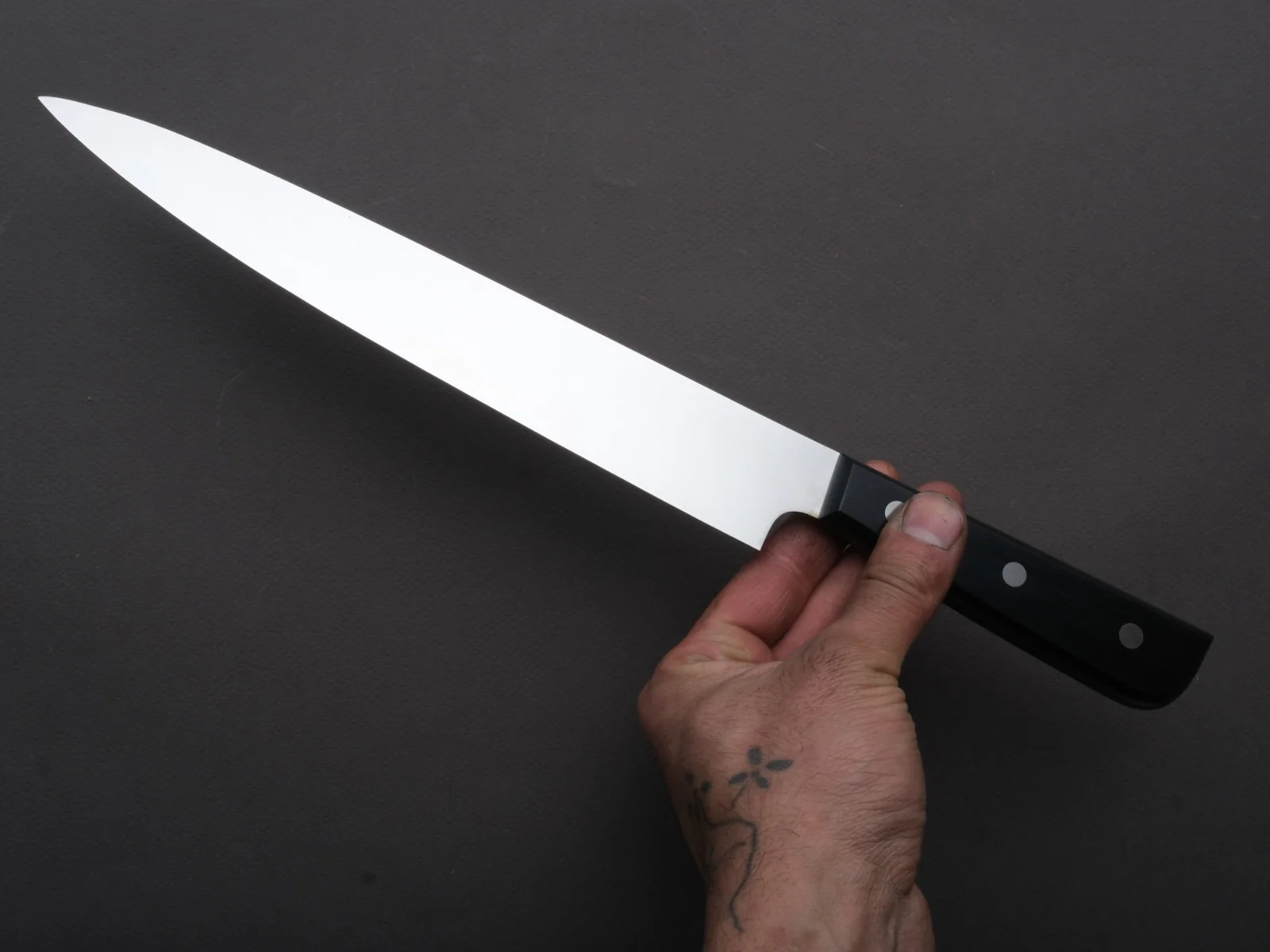 Hitohira - Hiragana - Yanagiba - 240mm - Pakka Handle - No Bolster - Image 4