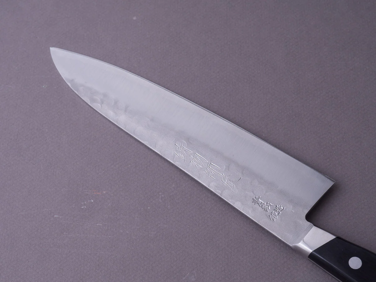 Hitohira - Imojiya Kuma - Blue #2 Nashiji Tsuchime - 200mm Gyuto - Western Handle - Image 10