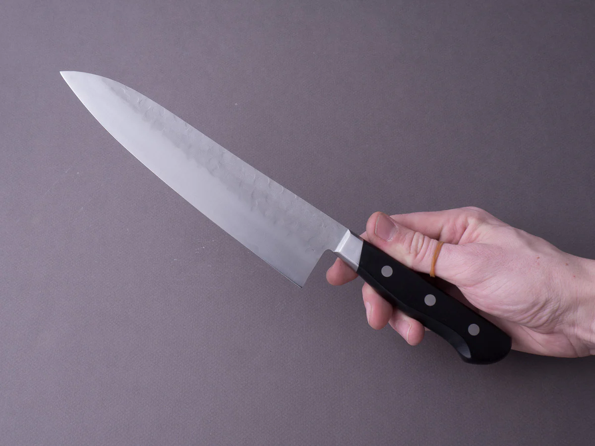 Hitohira - Imojiya Kuma - Blue #2 Nashiji Tsuchime - 200mm Gyuto - Western Handle - Image 4