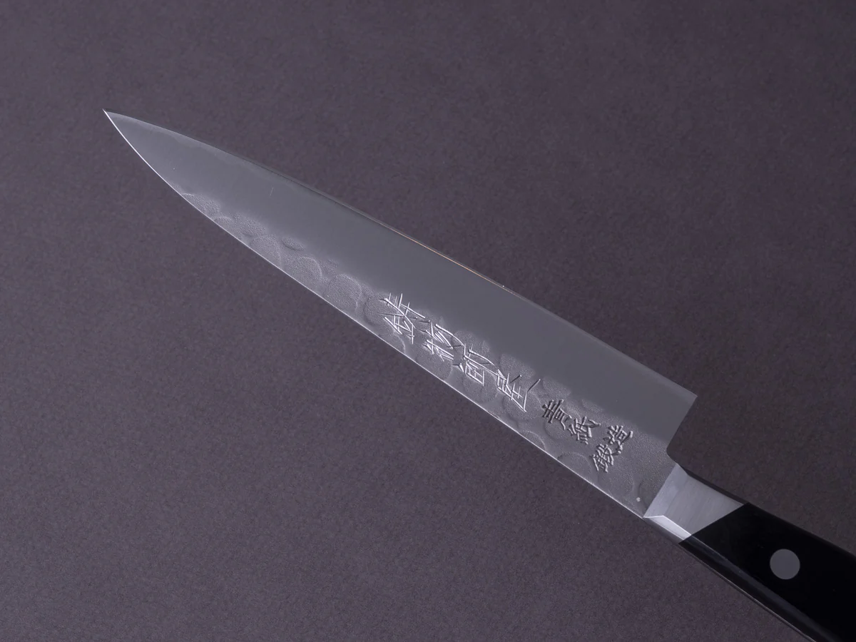 Hitohira - Imojiya Kuma - Blue #2 - Nashiji/Tsuchime - Petty - 135mm - Western Handle - Image 3
