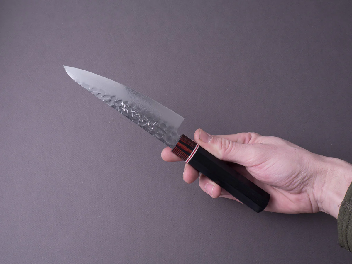 Hitohira - Imojiya ST - VG10 - Tsuchime Damascus - Utility - 135mm - Pakka Handle - Image 10