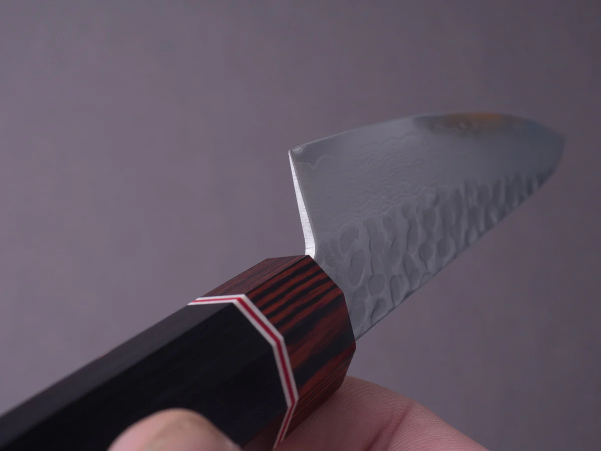 Hitohira - Imojiya ST - VG10 - Tsuchime Damascus - Utility - 135mm - Pakka Handle - Image 4
