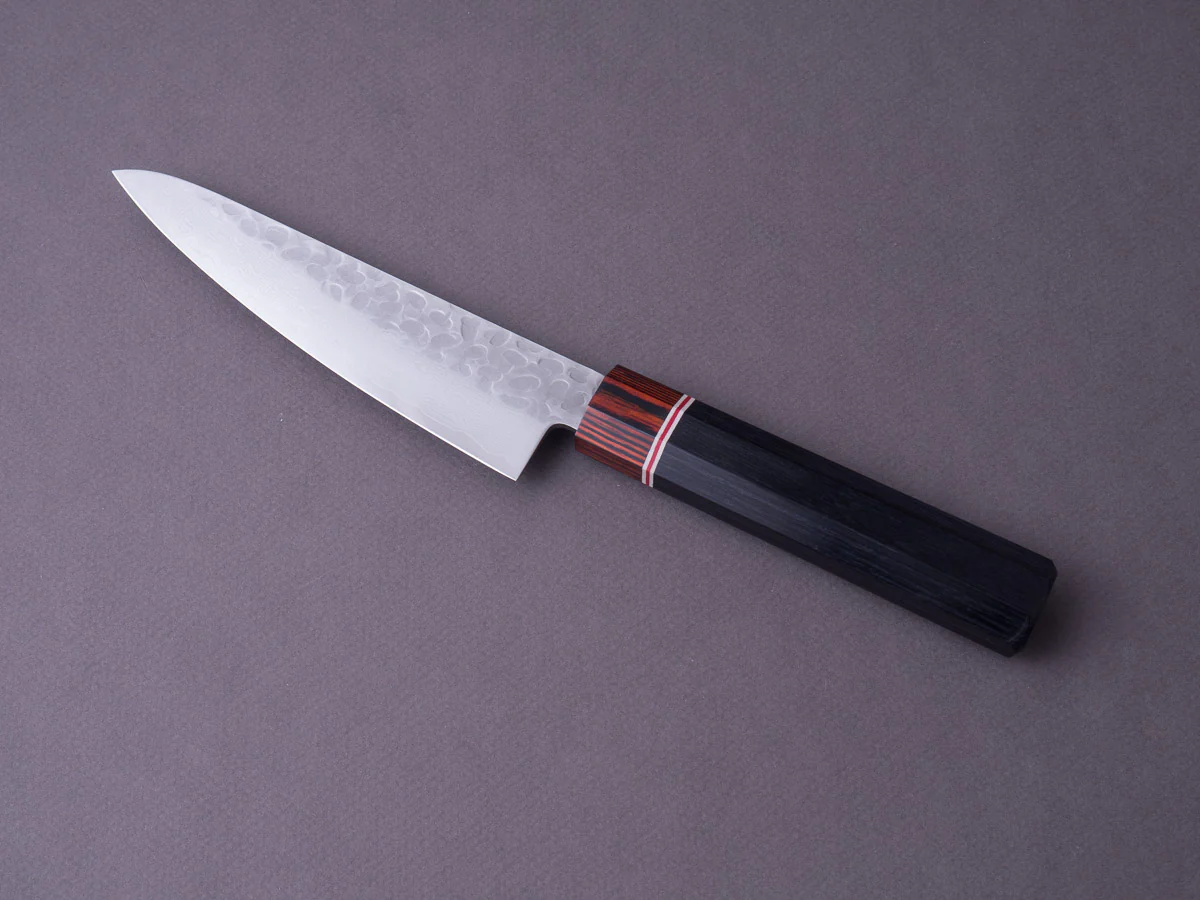 Hitohira - Imojiya ST - VG10 - Tsuchime Damascus - Utility - 135mm - Pakka Handle - Image 5