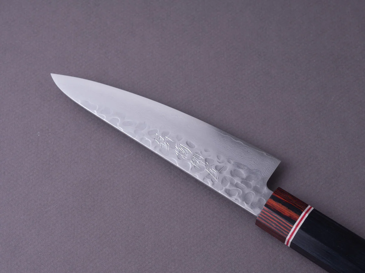 Hitohira - Imojiya ST - VG10 - Tsuchime Damascus - Utility - 135mm - Pakka Handle - Image 6
