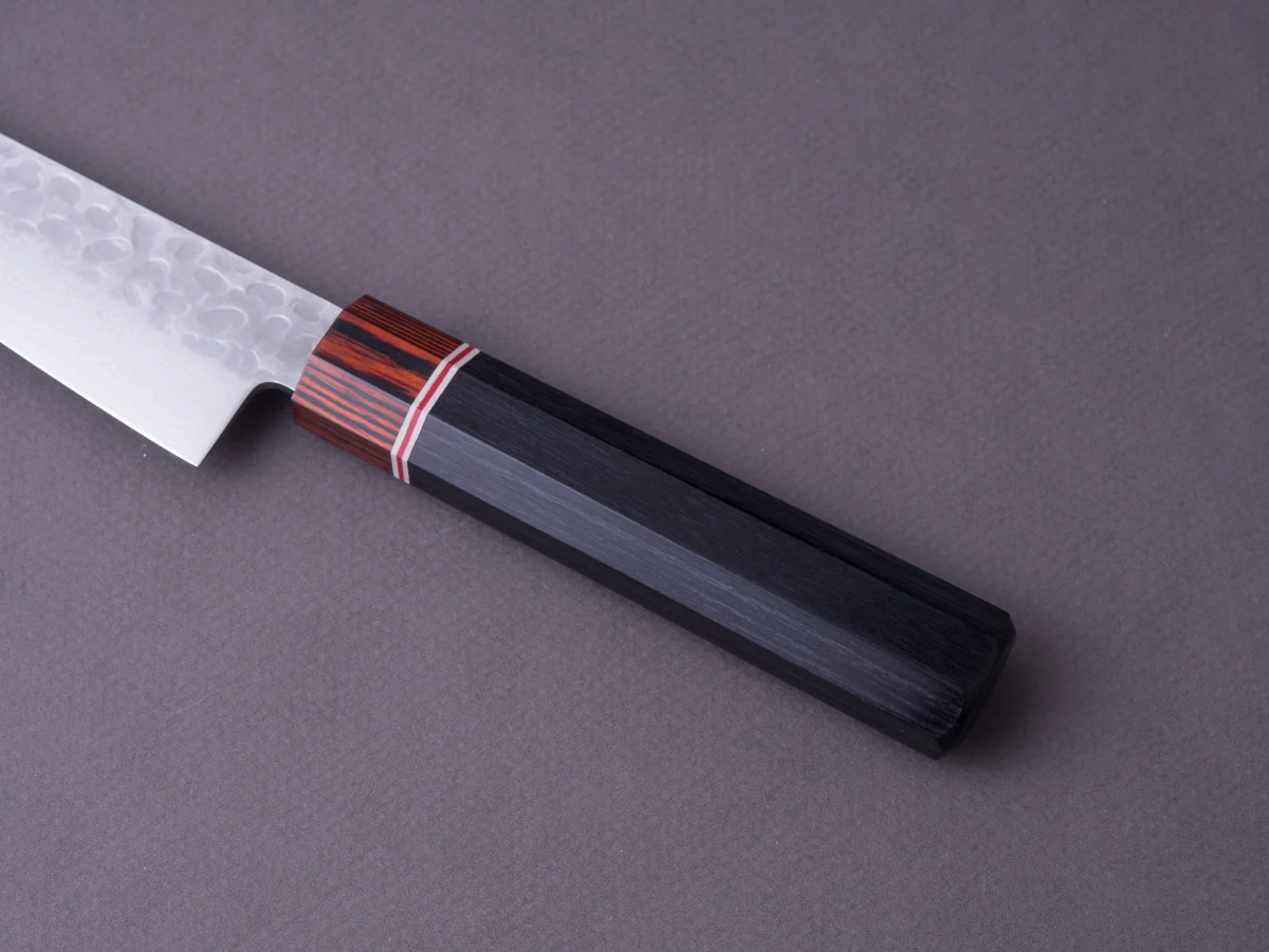 Hitohira - Imojiya ST - VG10 - Tsuchime Damascus - Utility - 135mm - Pakka Handle - Image 8